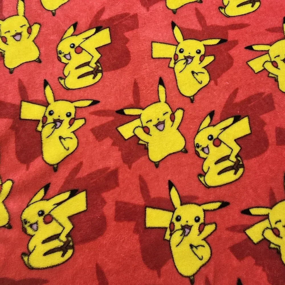 Handmade Pokémon Pikachu Tie Blanket